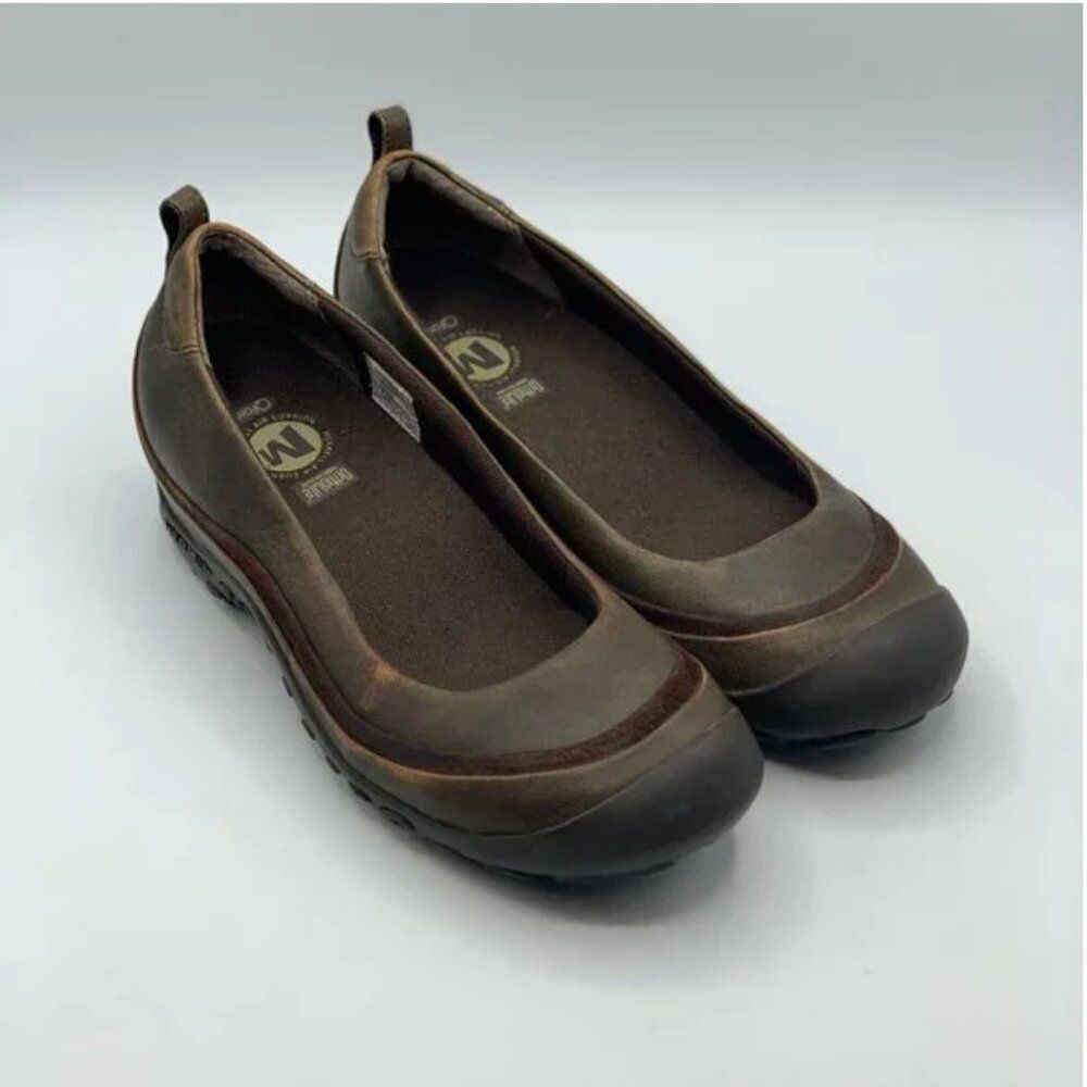 Merrell Plaza Ballet Ortholite Performance Brown Slip On Shoes Size 8.5